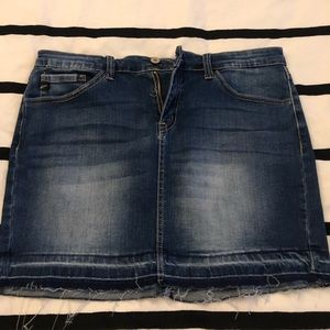 denim skirt semi new